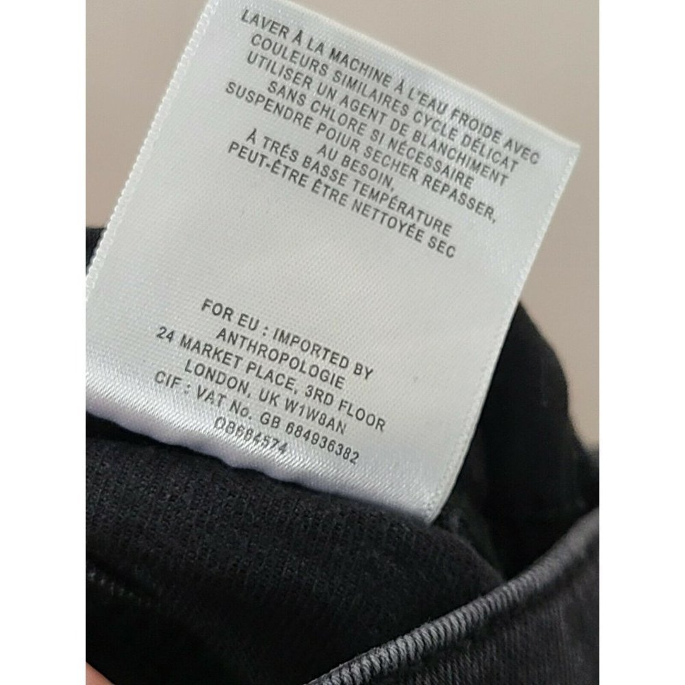 Pilcro And The Letterpress Women Black Studded Flare Leg Denims Jeans Size 28 - Picture 11 of 11